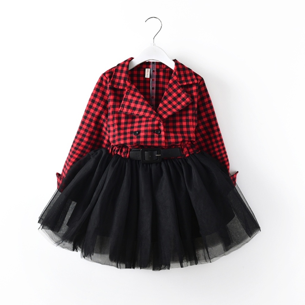 Plaid red GIRL Christmas winter dress 3T 4T 5 6 7